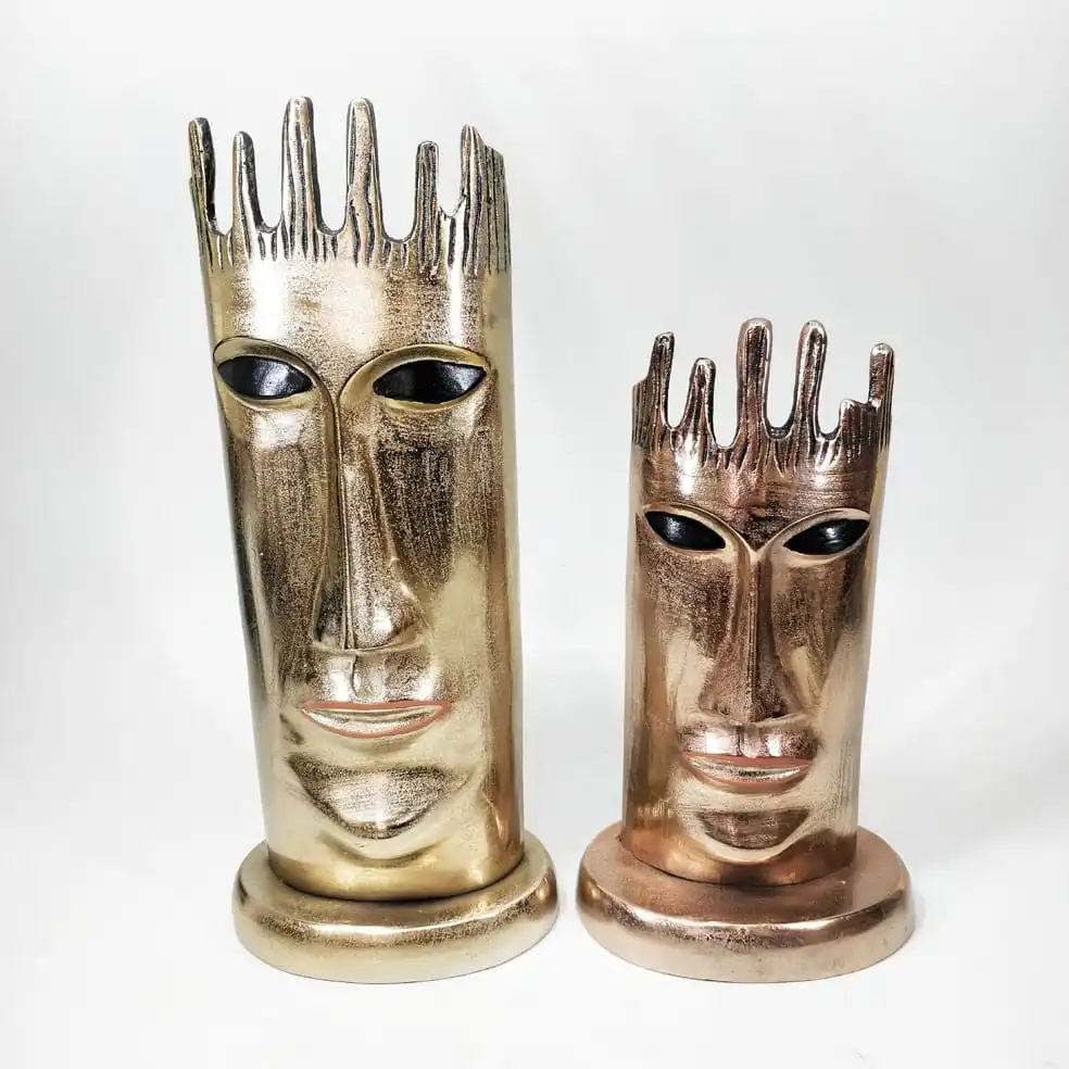 Decorative Human Face Sculpture For Table Top Antique Modern Abstract ...