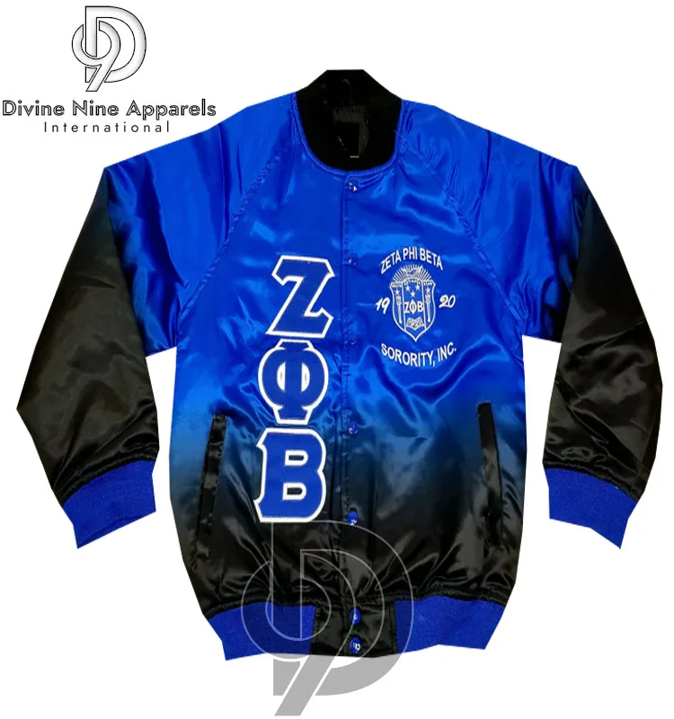 Zeta Phi Beta Varsity Jacket Custom Made Embroidered Crest & Letters ...