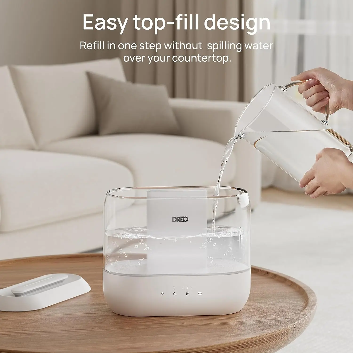Humidifiers For Bedroom,Top Fill 4l Supersized Cool Mist Humidifier With Oil Diffuser And