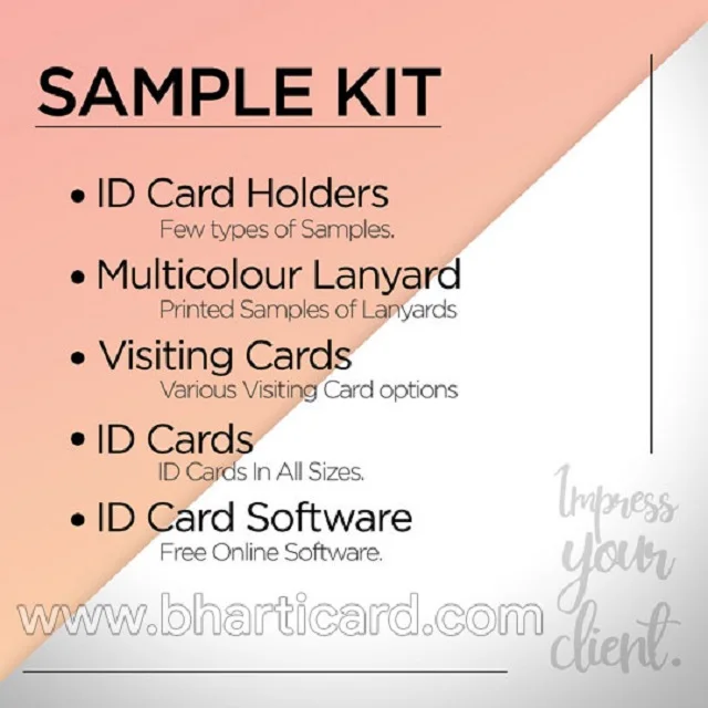 Id Card Sample Kit Use For Marketing Suitable For Our Cards Best Sample