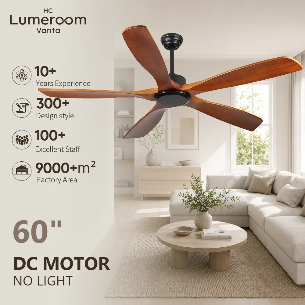 Ceiling Fan, USA, 50 W, Solid Wood + Metal - detail 2