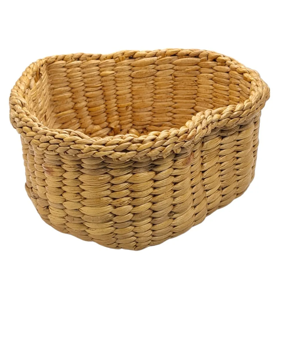 Handmade Natural Wicker Baskets For Storage Shelves Organizing Heart ...