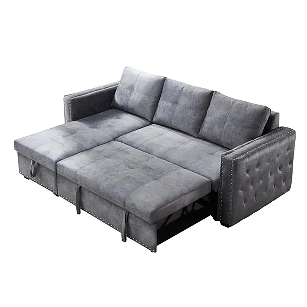 Lshape Sofa Cum Bed Modern Style 3 Seater Rightside With Comfort