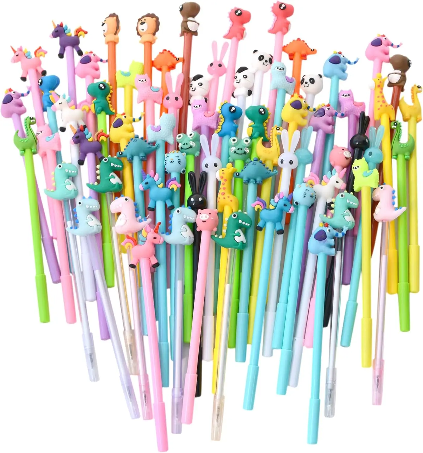 YYaaloa Novelty Cartoon Animal Gel Ink Pens 70pcs