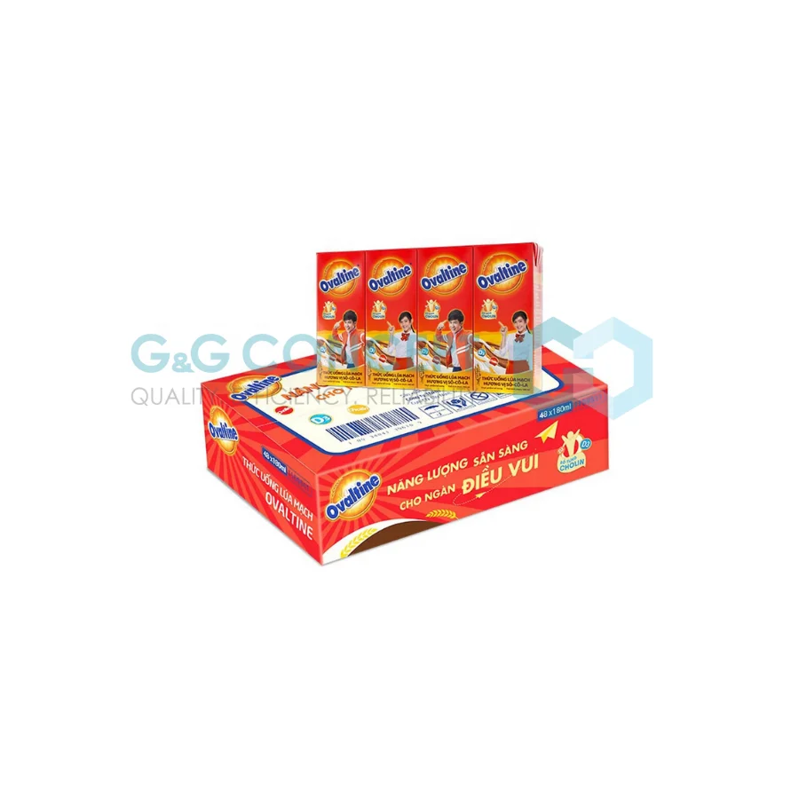 Wholesale Ovaltinee Instant Chocolate Milk 180ml X 4boxes X 12blocks