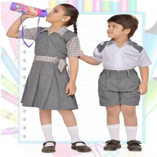 Gray School Uniforms Set For Children Student Clothing Boys And Girls ...