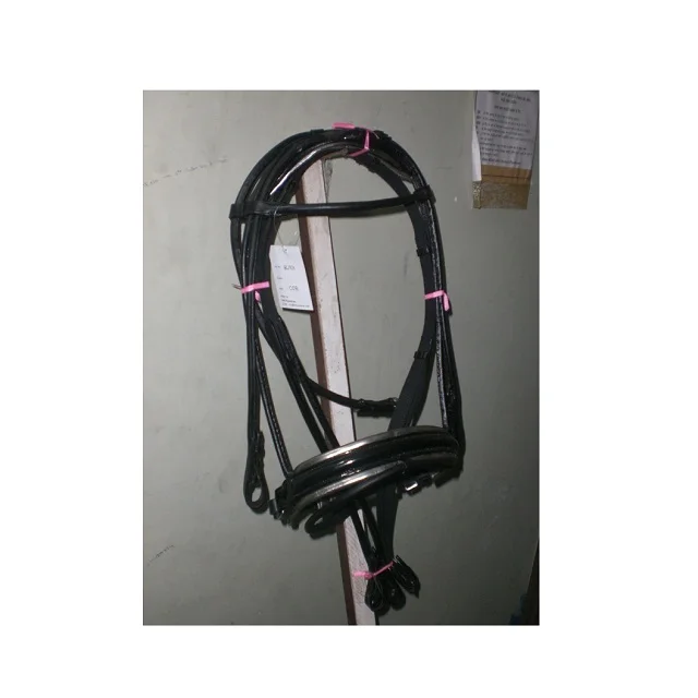 Horse Double Bridle Rhinestone Horse Double Bridle Leather Bridles With