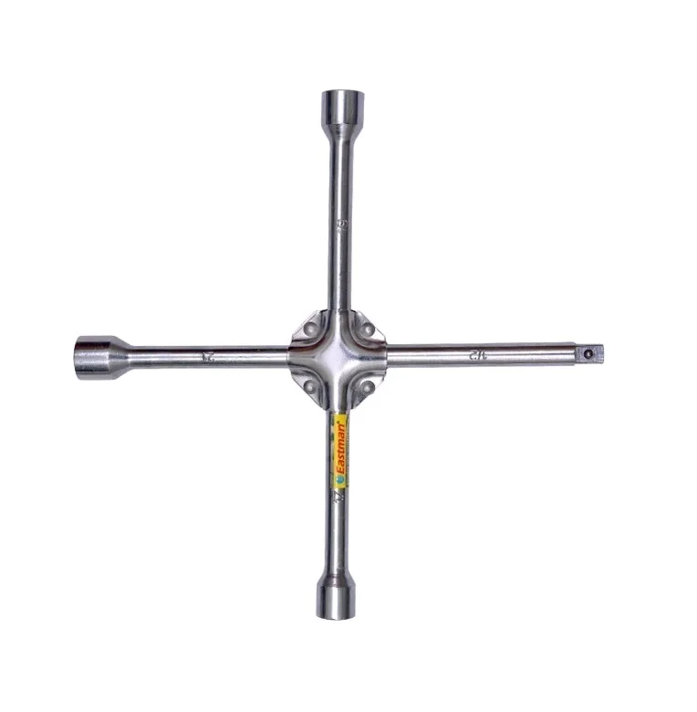 Heavy Durable Cross Wheel Spanner Top Grade Saving Car Wheel Nut Brace 4 Way Wrench Spanner