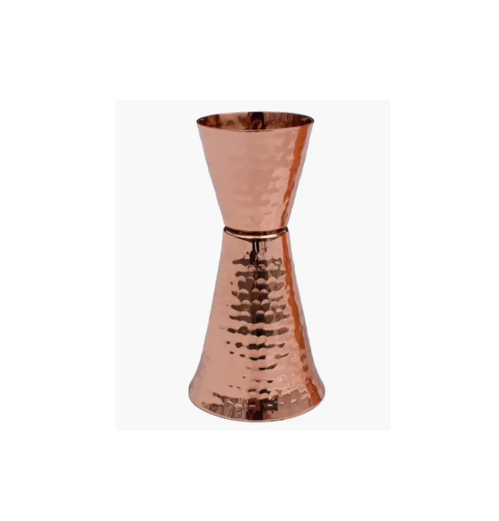 Handmade Pure Copper Jigger Glass For Drinking Wine Beer Vodka Copper