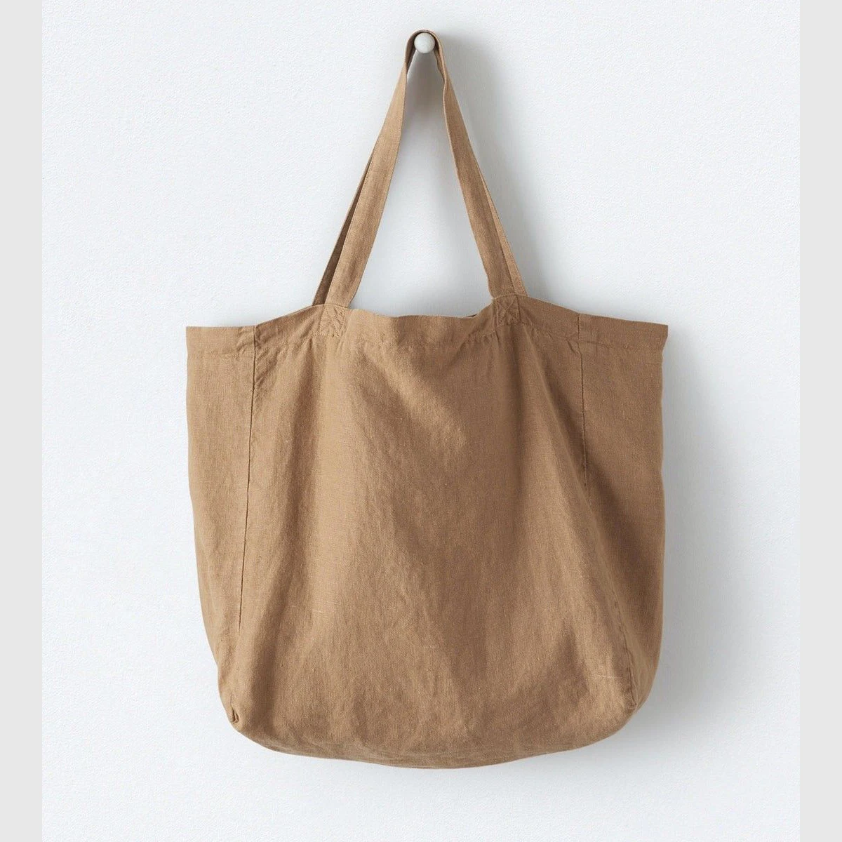 Grey Linen Tote Shopping Bags Shoulder Linen Tote Bags Handmade Linen