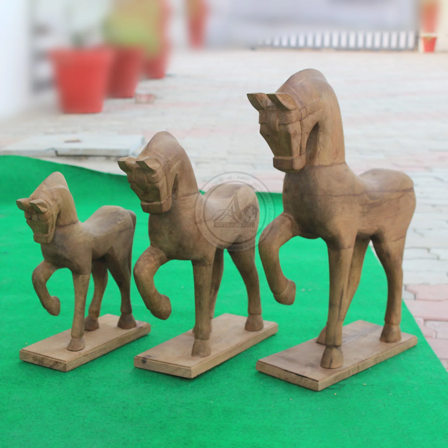 Vintage Solid Wood Horse Figurine Set Of Three Home Decoration Gift   A871fe0ae2878401f92e937e318e71c7c6 