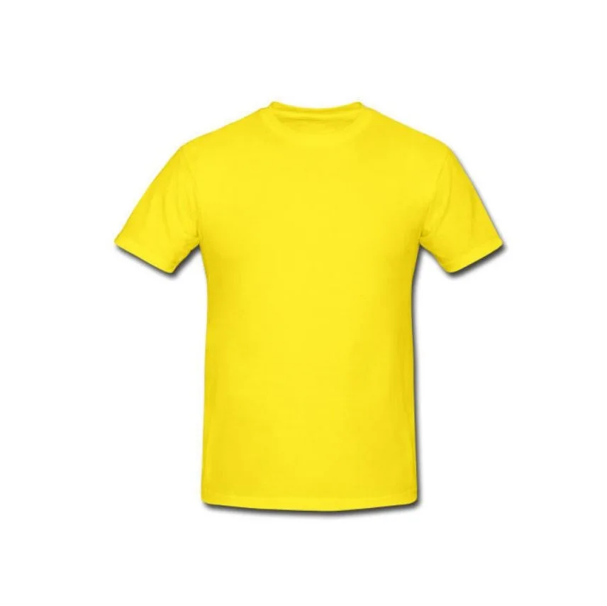 Yellow Color 100 High Quality Export Oriented O Neck Short Sleeve Plus