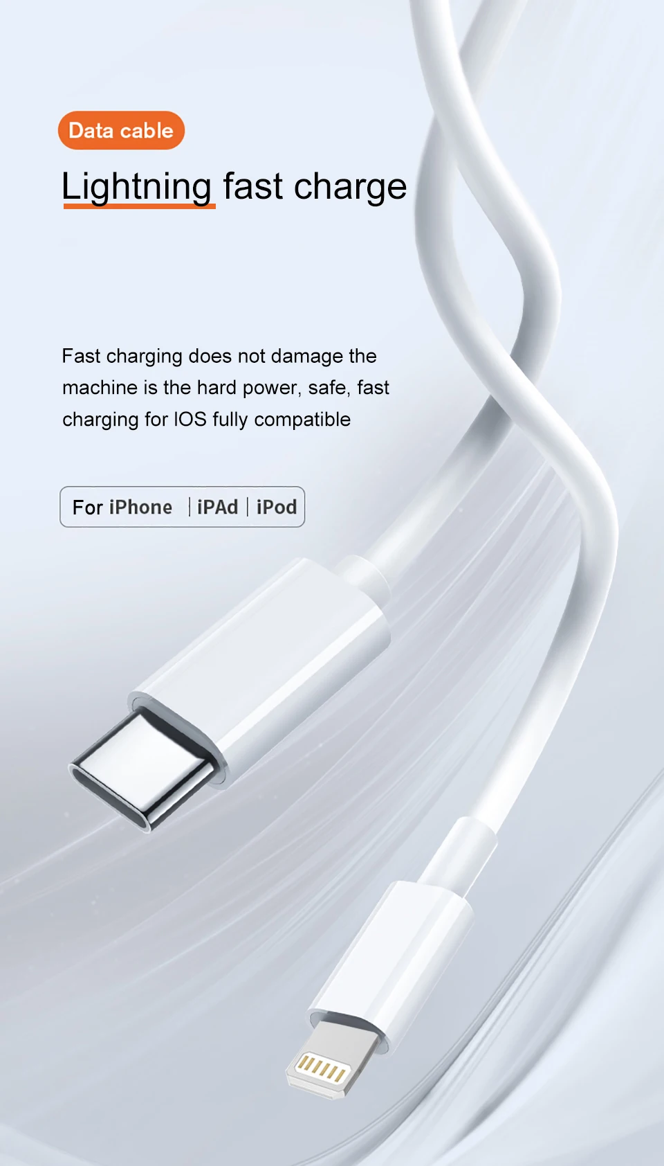 20w Usb C Cable For Iphone 11 12 13 14 Pro Max Mini Type C To Lightning