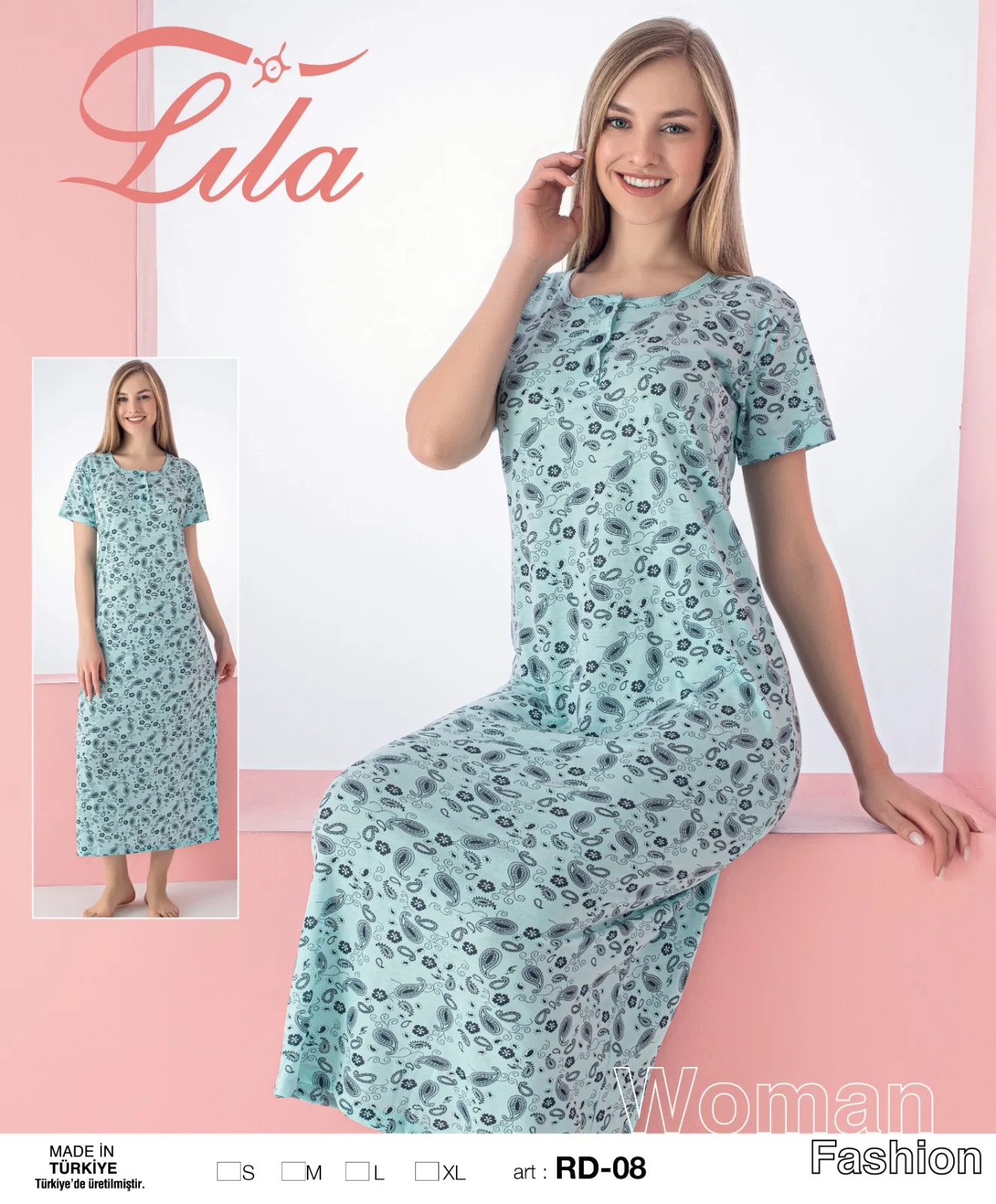 Vvfelixl Women's Guinea Pig & Vegetables Print Nightgown - Short Sleeve, Knee-Length Sleep Dress, Sizes S-XXL