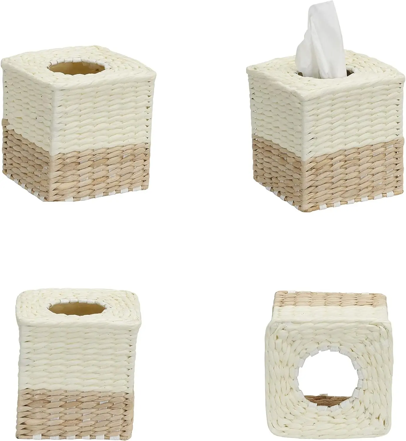 Household Essentials 3-piece Wicker Bathroom Set With Trash Can Toilet ...