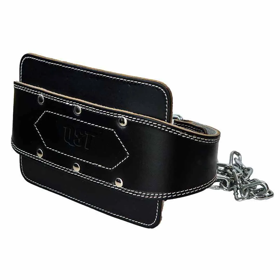 Wholesale Pullups Training Leather Dipping Belt With Steel Chain