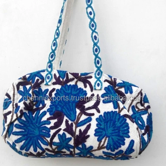 Beautiful Hand Embroidered Tote Hand Bag With Two Handle Colorful Hand