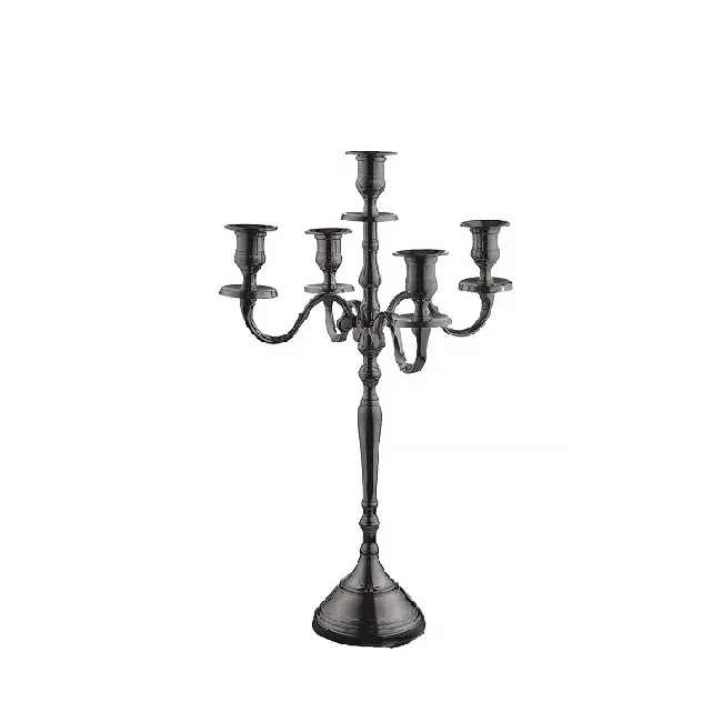 Black Crystal Candelabra,5 Arm Candelabra Ornate Candle Holder Gothic ...