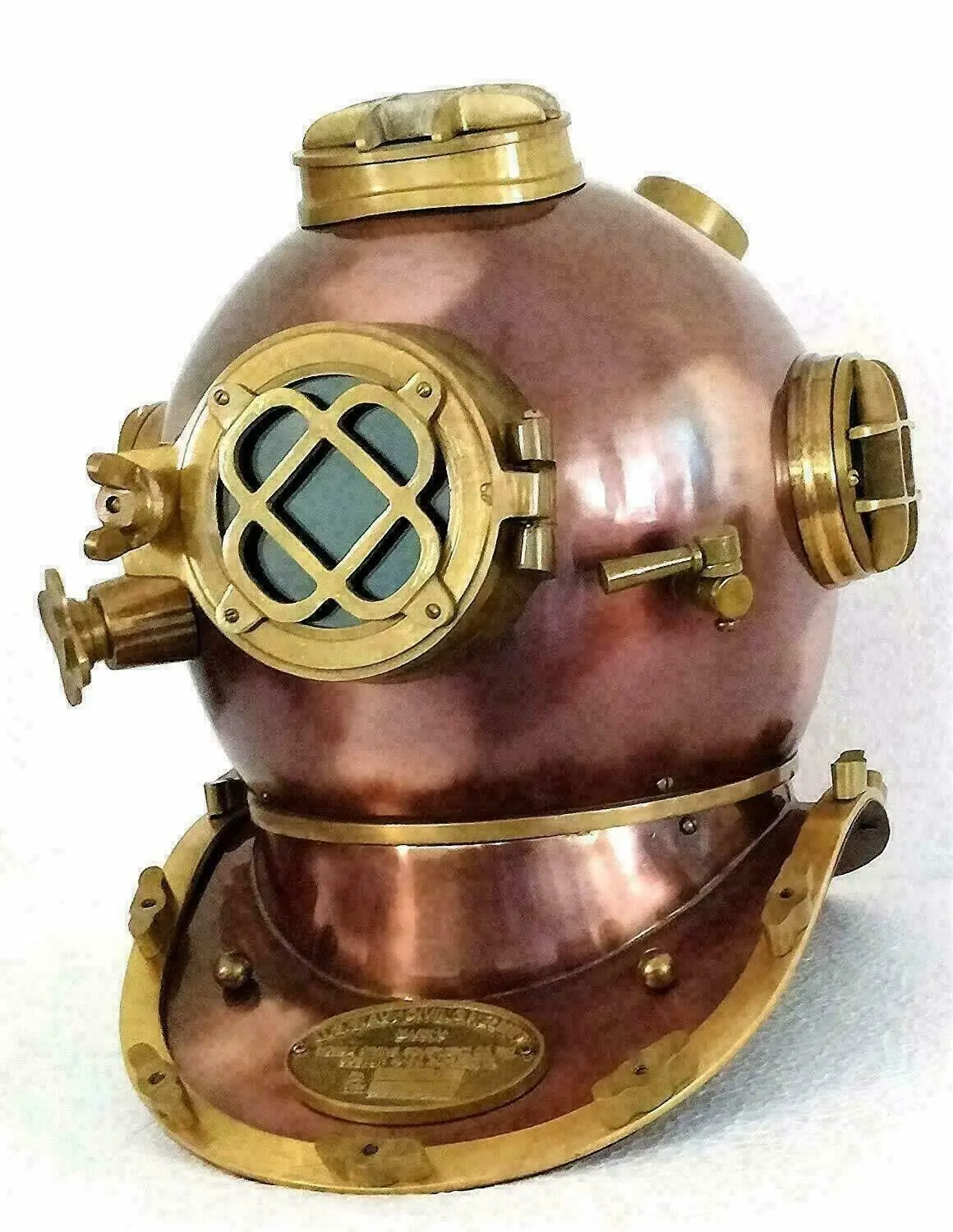 Antique Diving Vintage Scuba Helmet Mark V Us Navy Deep Sea Divers 