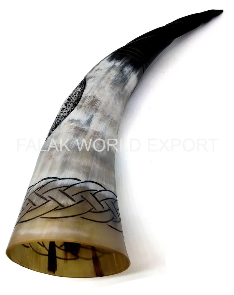 Falak World Export Viking Drinking Horn For Beer High Quality Ox/cow