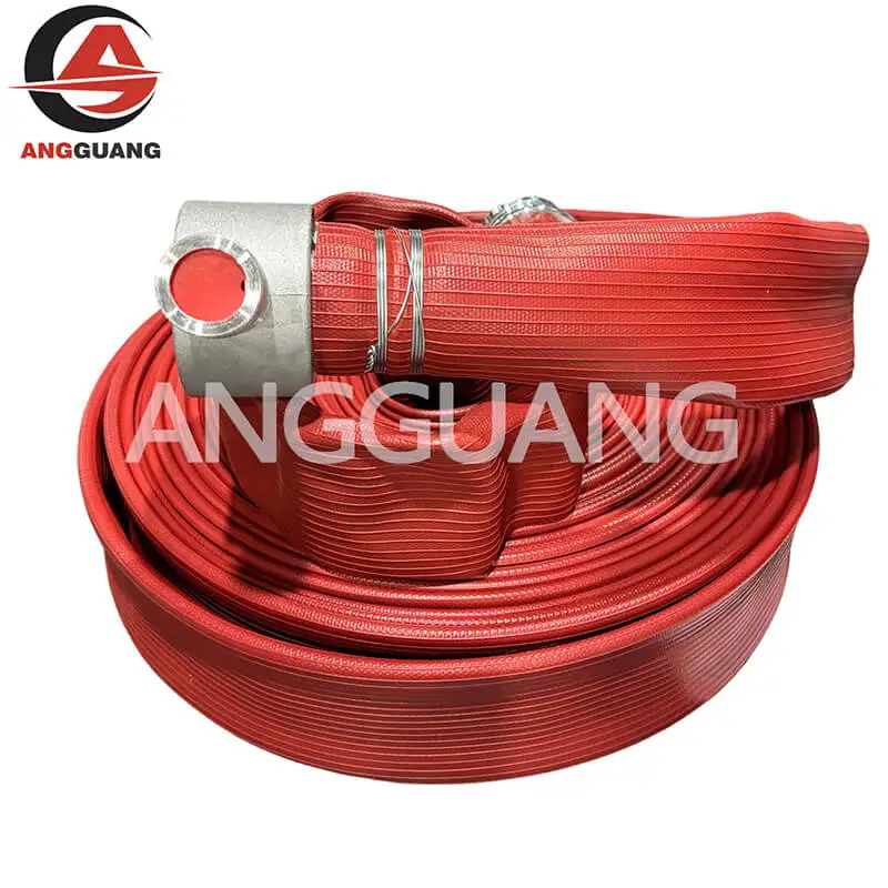 Red Nitrile Double Coating Fire Hose with British BS336 Couplings Guangmin