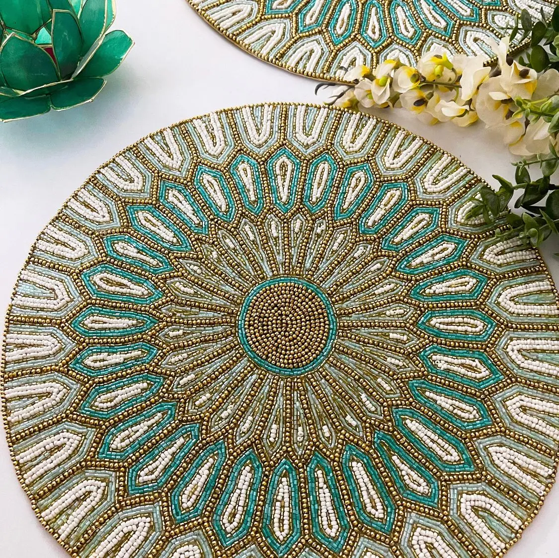 Handmade Beaded Placemats For Table Decoration Buy Christmas Placemat