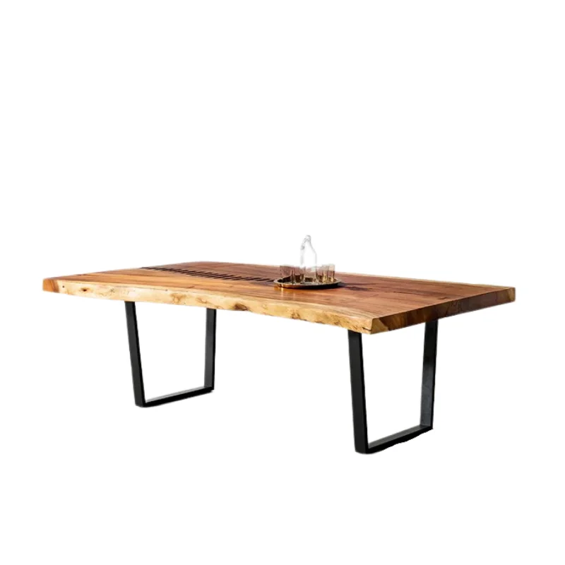 Slab Wood Dining Table Solid Wood Tables Luxury Live Edge Dining Tables For Dining Room