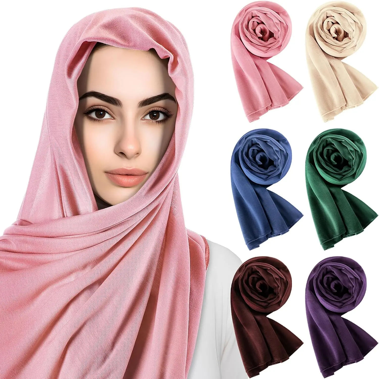 Bunnycool 6 Pack Jersey Hijab Scarves