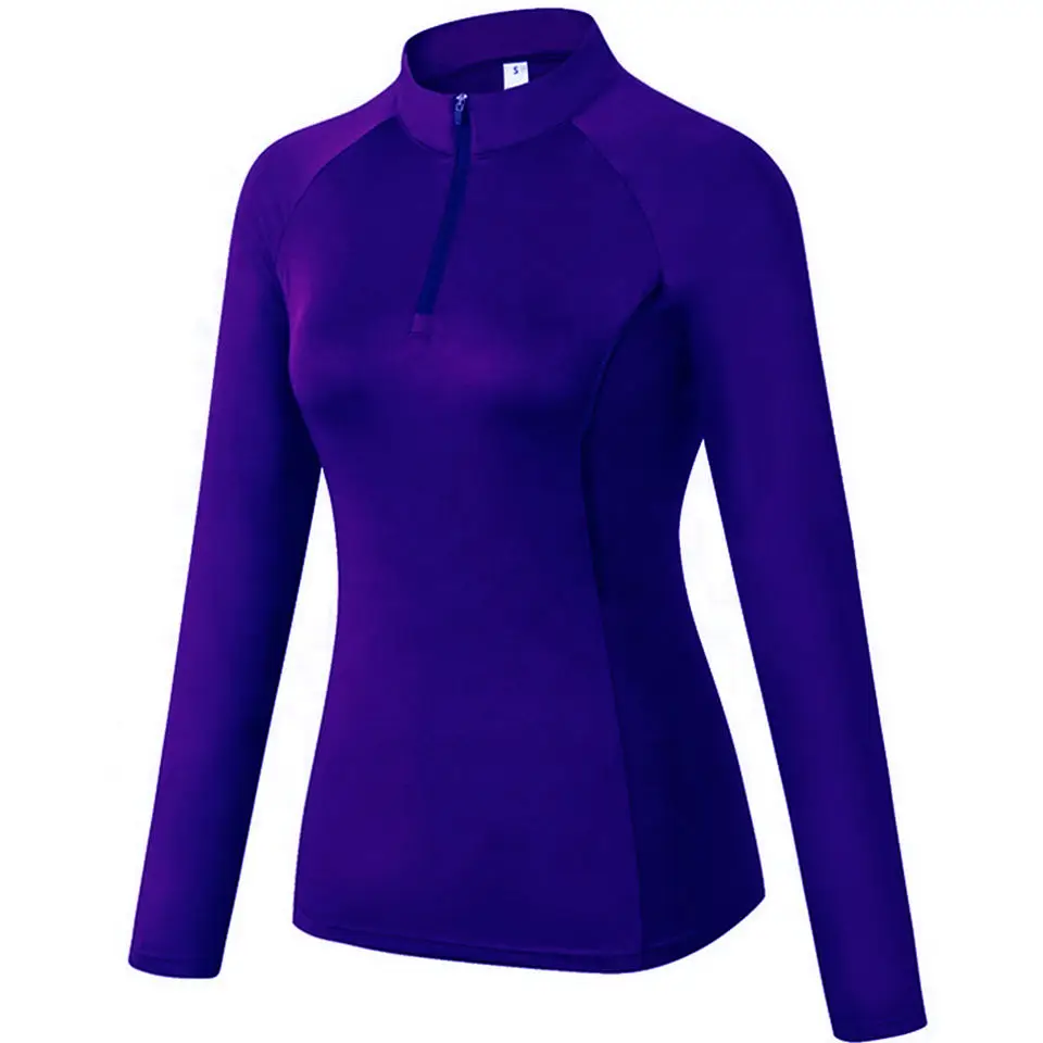 Ladies Sublimation Horse Riding Shirt Quick Dry Equestrian Base Layer ...