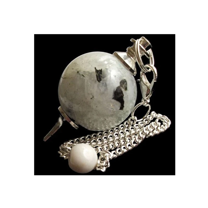 2022 Modern And Luxury Design Rainbow Moonstone Engraved Om Pendulums