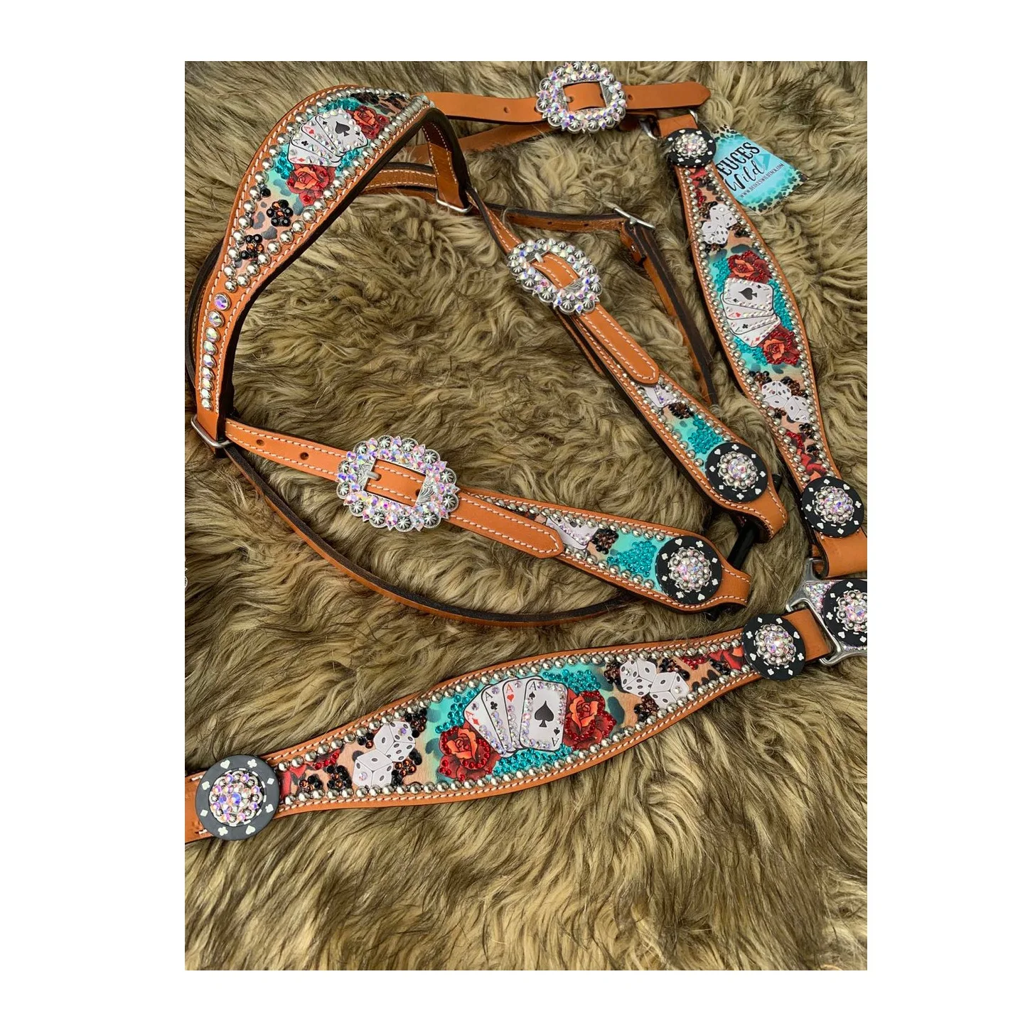 Carved Turquoise Flowers (Price Per Piece) Exotic India Art