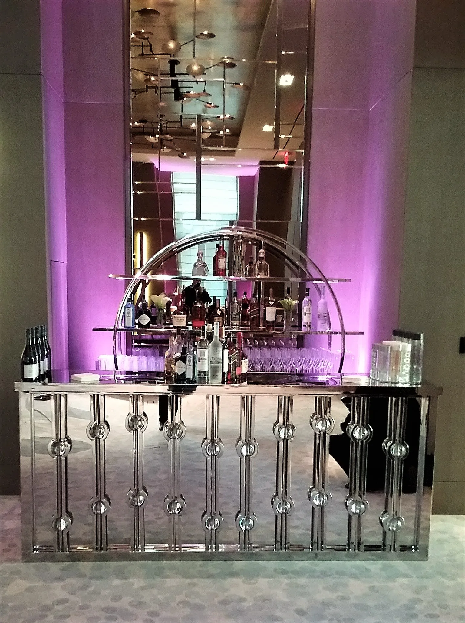 Modern Luxury Event Rental Furniture Mirrored Metal Stainless Steel