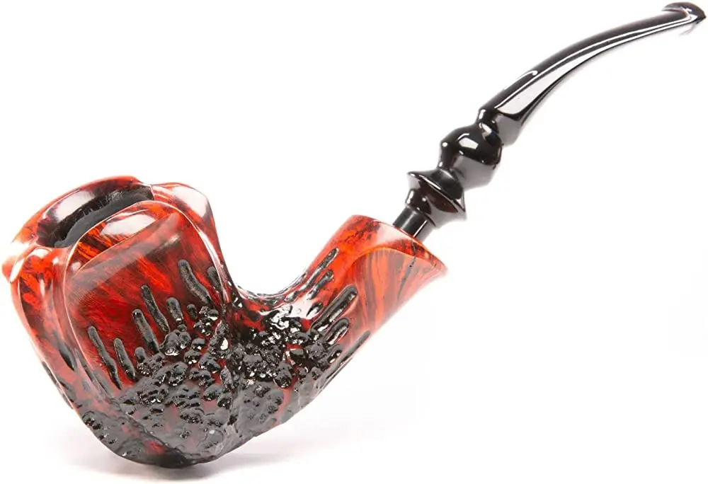 Long Factory Direct Fancy Wood Crafts Smoke Beech Wood Carved Custom Handcrafted Wooden Pipes