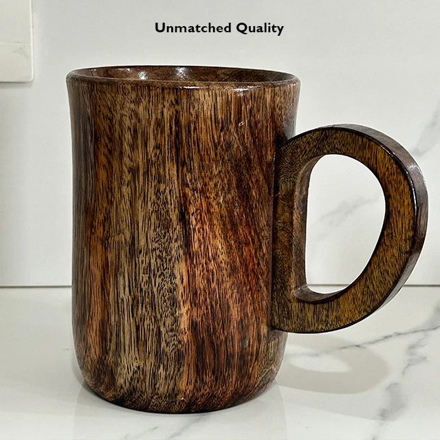 Handmade Wooden Beer Mugs 300 Ml Drinking Mugs Made In India Pure Food ...