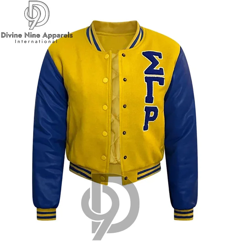 Sigma Gamma Rho Varsity Jacket Custom Made Wool & Leather Embroidered ...