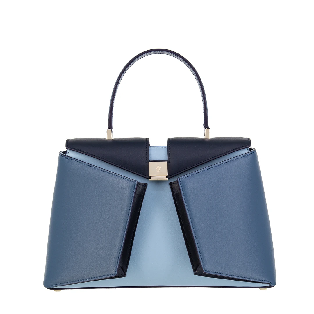 Liz Flap Blue Light Blue High Quality Italian Handmade Handbags Unique ...