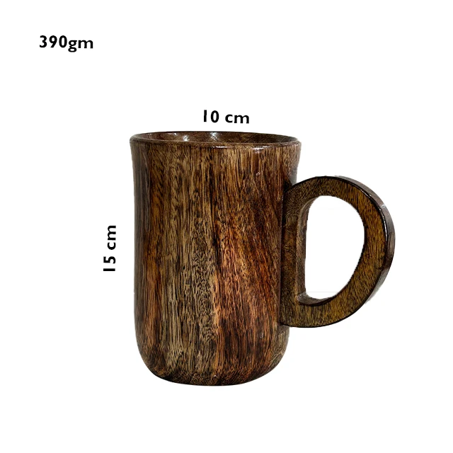 Handmade Wooden Beer Mugs 300 Ml Drinking Mugs Made In India Pure Food ...