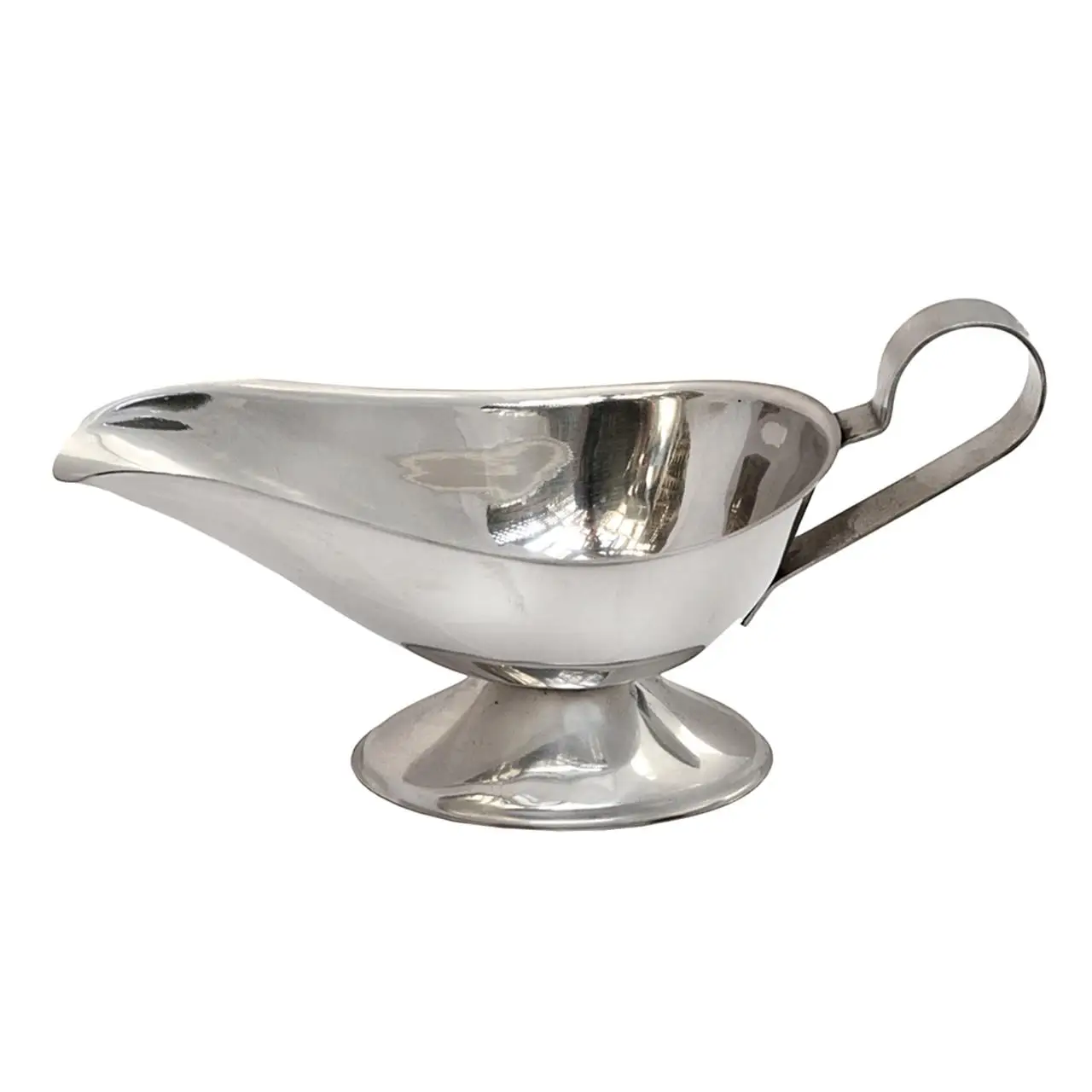 Stainless Steel Glossy Finishing Metal Gravy Boats For Home Kitchen
