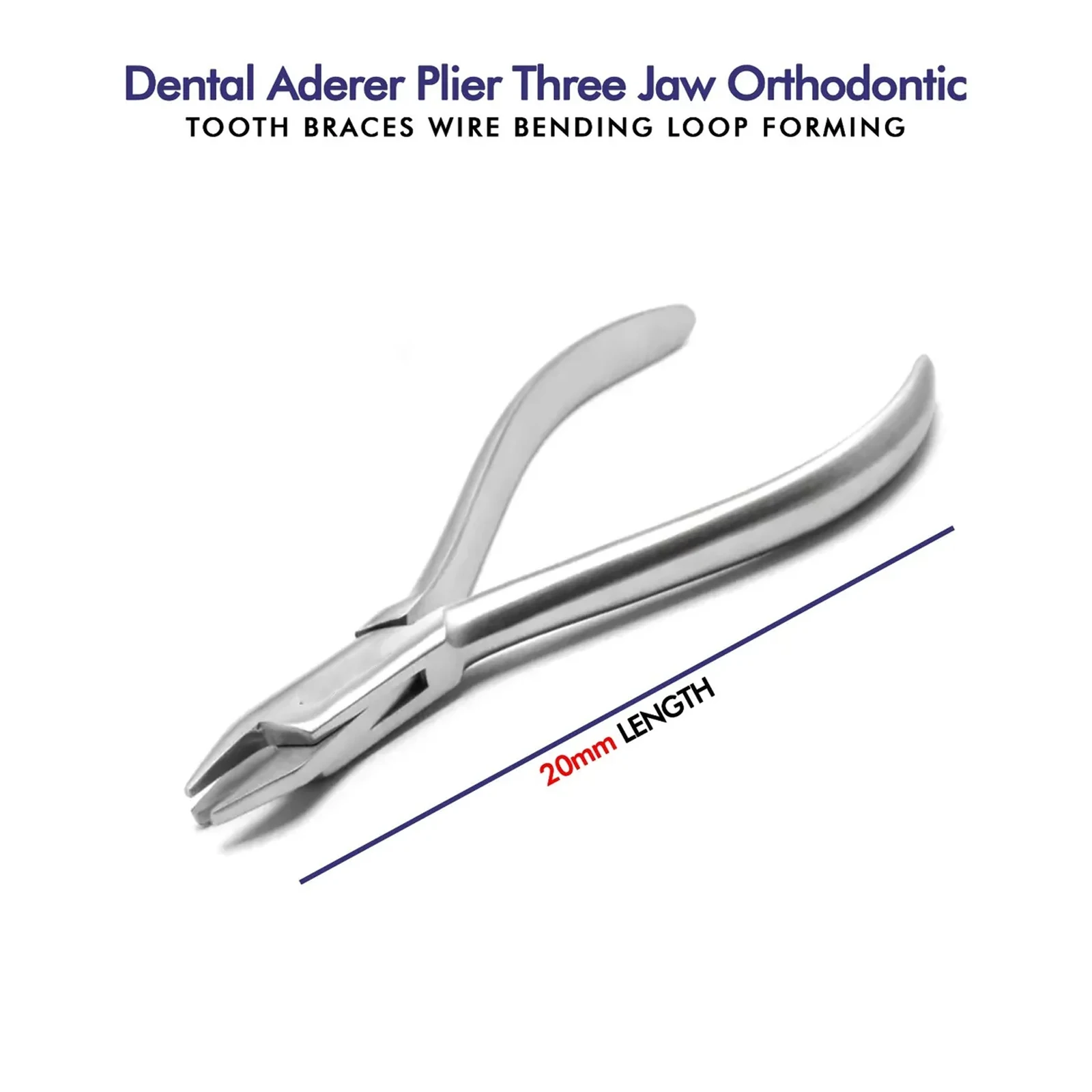 Dental Aderer Plier Three Jaw Orthodontic Tooth Braces Wire Bending
