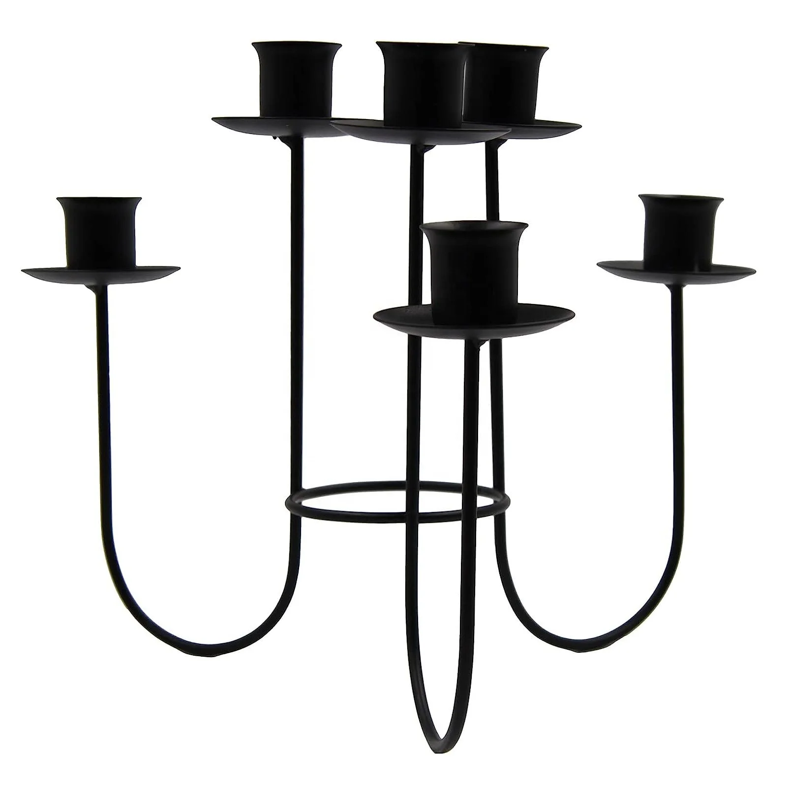 Six Head Taper Candle Stand Creative Design Multi Head Candle Holder