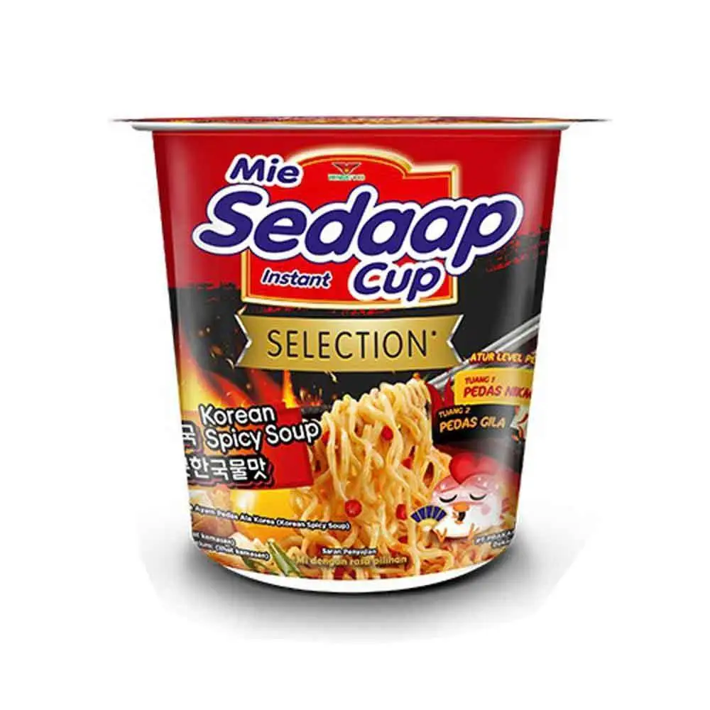 Wholesale Food Instant Noodles Sedaap Mie Soup 81g Cup Korean Spicy Hot