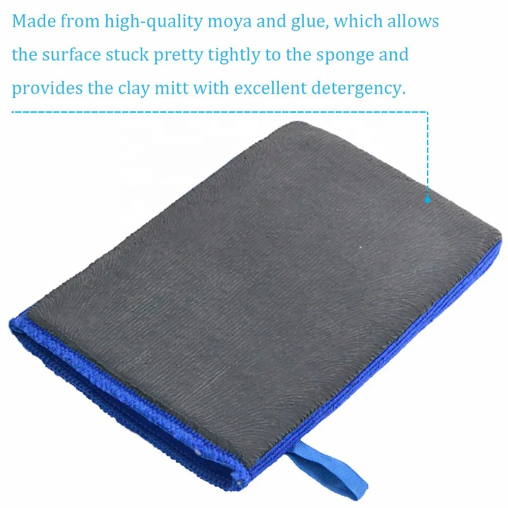 2X Clay Mitt Non-Scratch Fiber Auto Detailing Mitt Reusable Car Paint