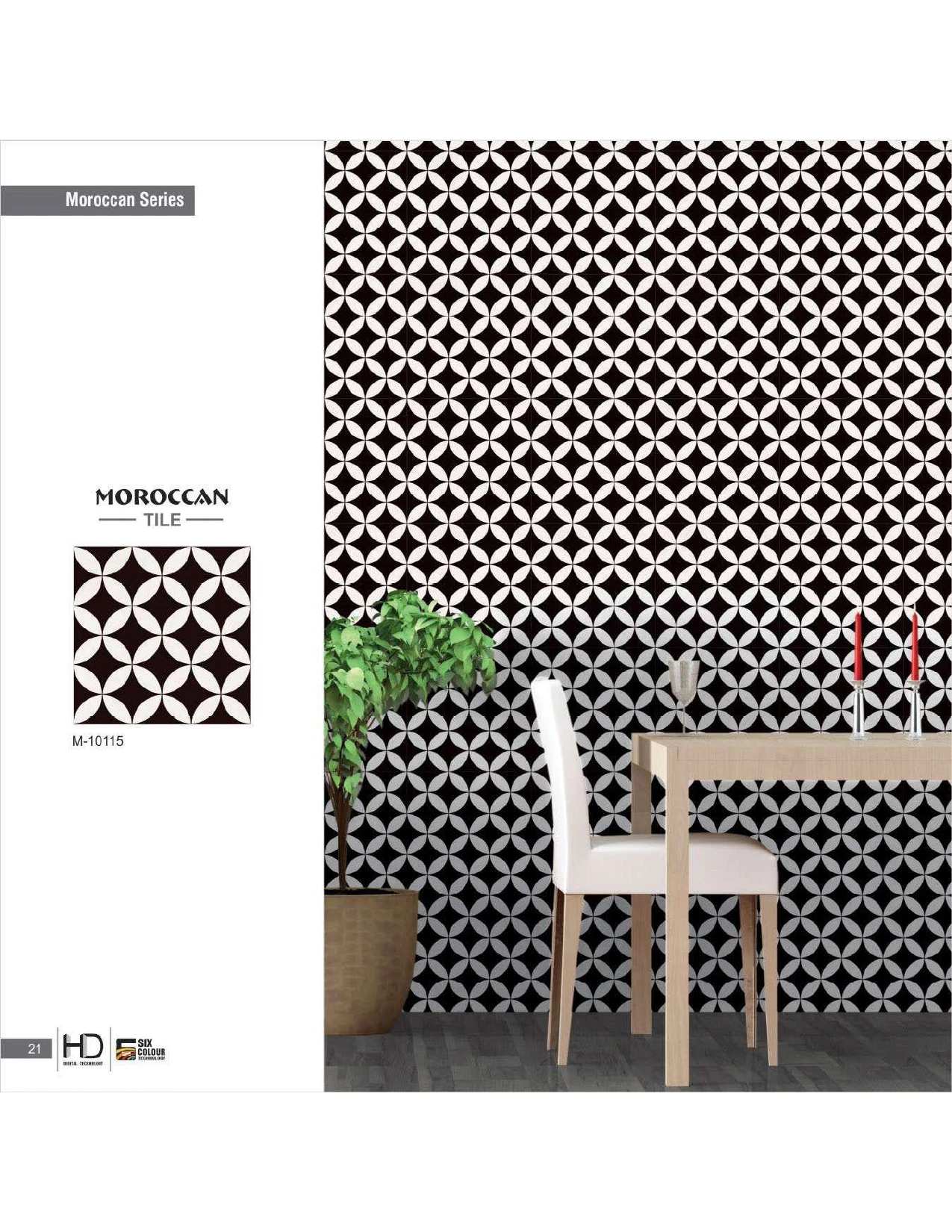 Moroccan Style Ceramic Floor Tiles For Bathroom Super Matt Finish ...