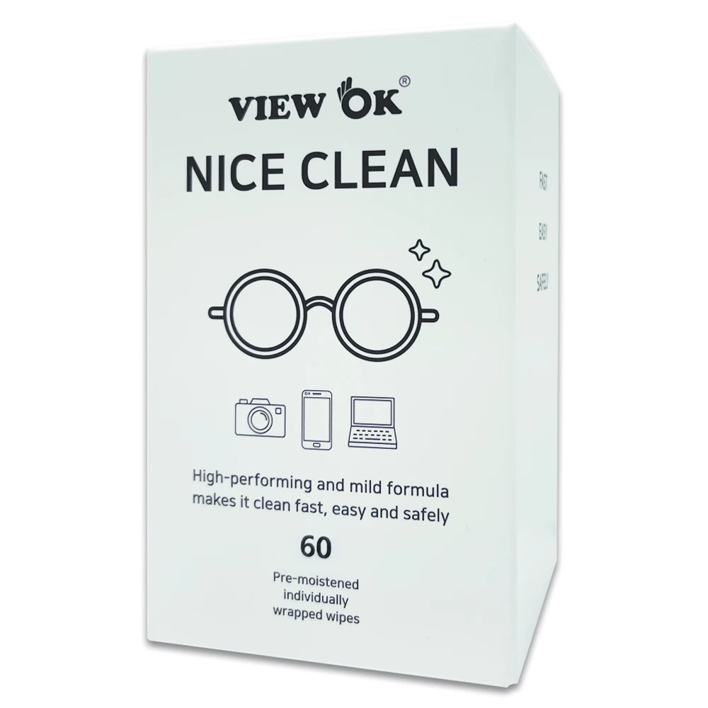 Nice Clean Lens Wipes Premoistened Individually Wrapped Wipes High