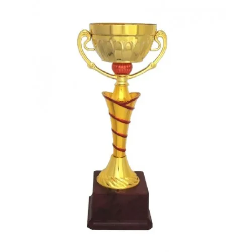 Gold Plated Open Cup Trophy Award Customized Style Trophy Decorative Gold Plated Hot Selling