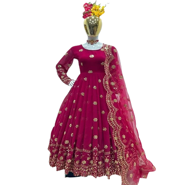 Latest New Gown For Women And Girls Unique Pure Silk Designer Gown ...