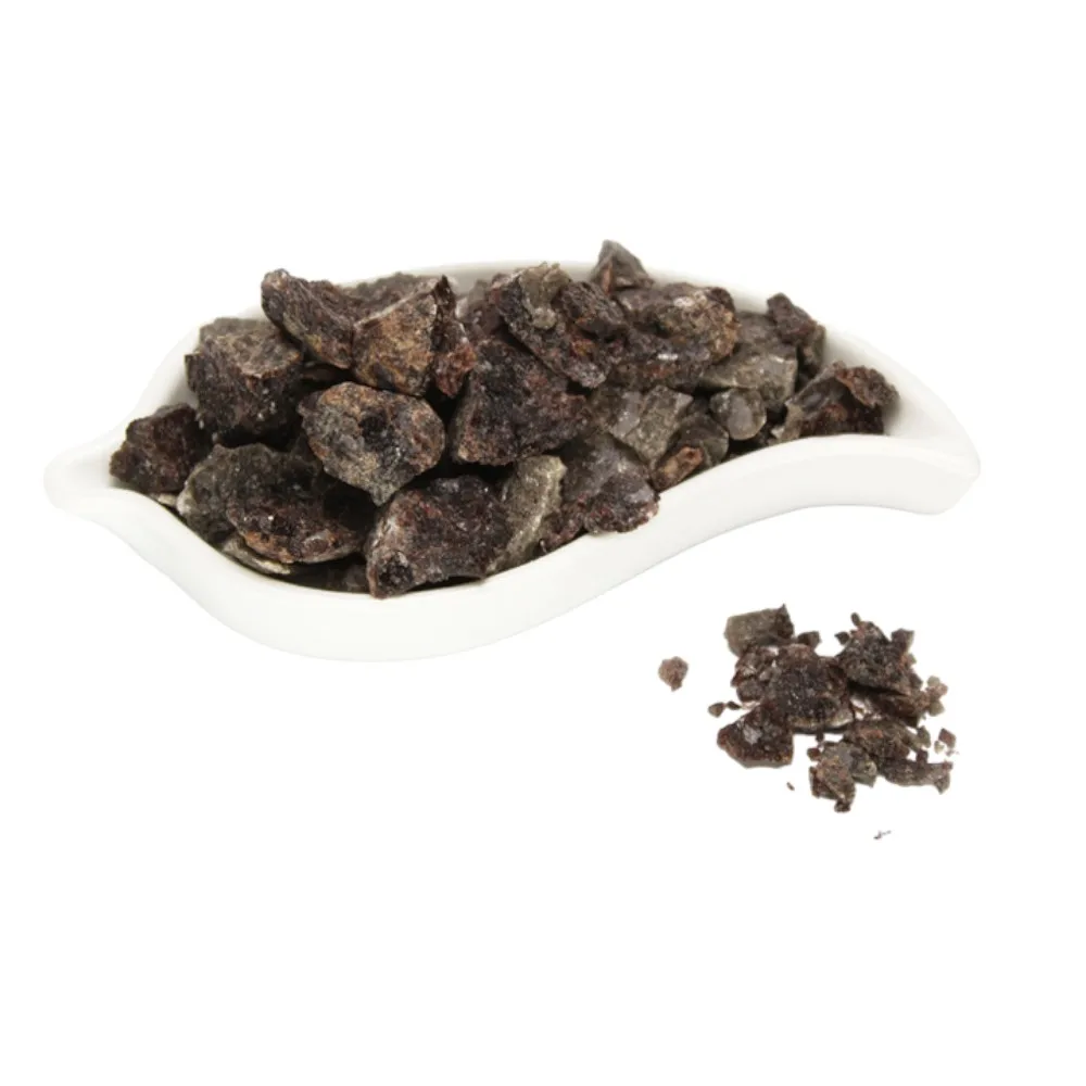 Kala namak a bowl of rock salt black himalayan salt with customize bag