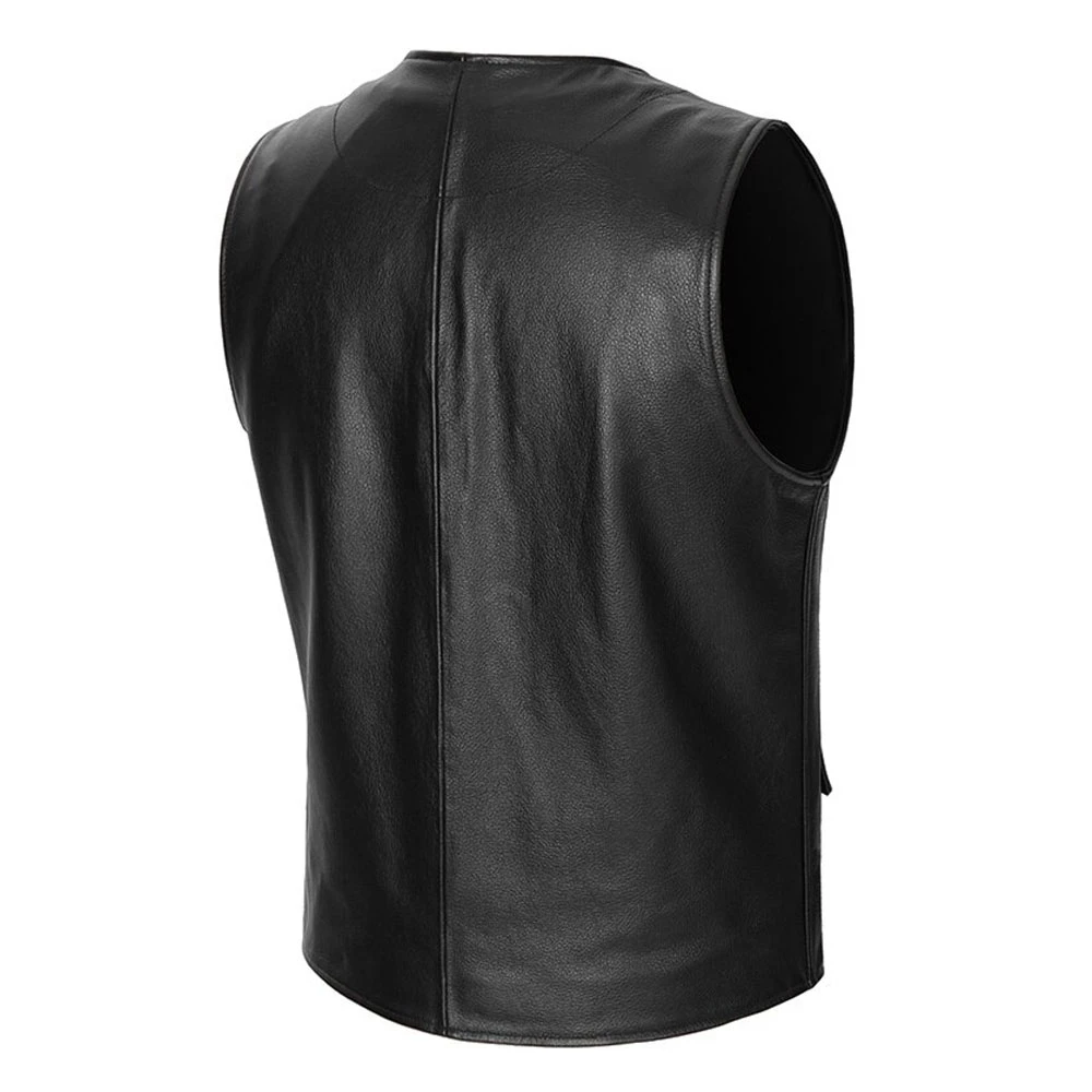 Genuine Leather Vest 2024 Best Design Breathable Brown Black Color