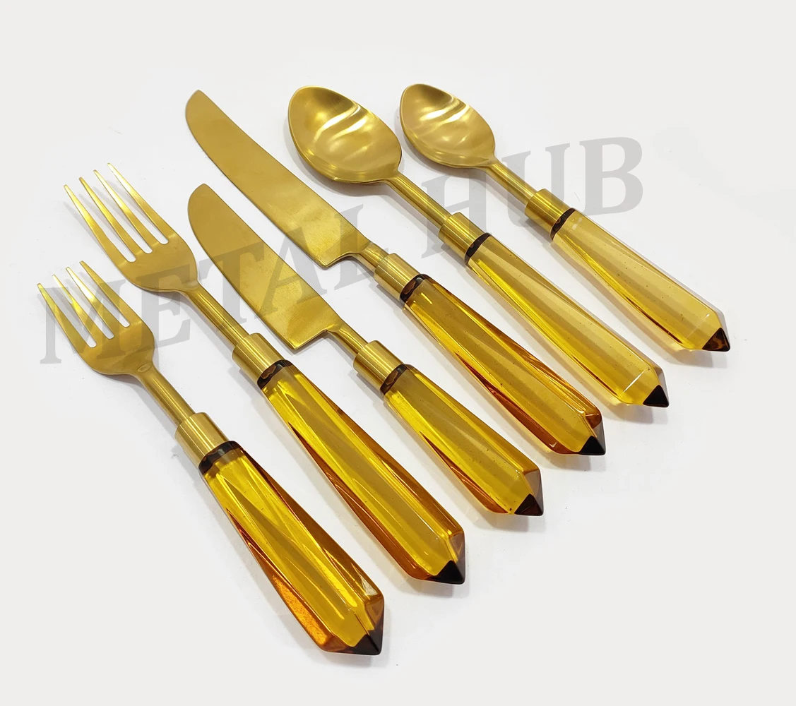 Logo Luxury Reusable Flatware Cutlery Set Stainless Steel 304 Wholesale