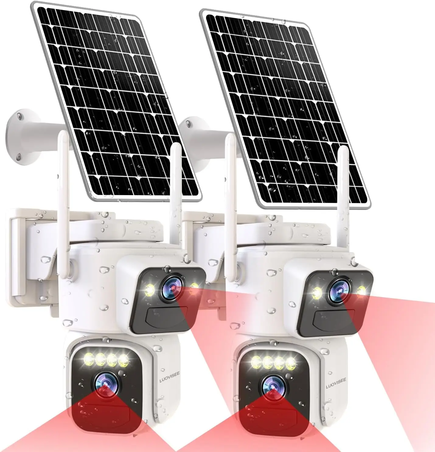 Luovisee Solar Security Cameras Outdoor Wireless